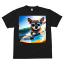 チワワ Tシャツ メンズ キッズ 犬ファン 半袖 春夏 犬柄 プリント カジュアル かわいい 人間用 個性派 ここだけのデザイン 面白 サングラス チワワ サーフィン 波 海 ライフジャケット