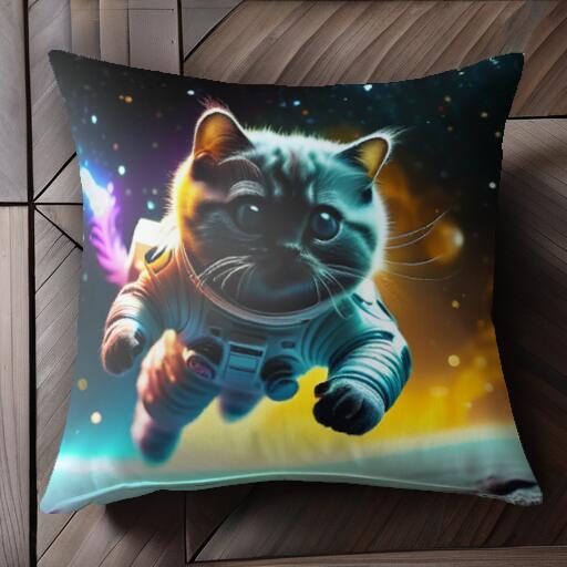 宇宙 宇宙飛行士 スペース 銀河 クッションカバー 45×45cm アニマル柄 おしゃれ 可愛い クッション本体付き 正方形 犬ファン