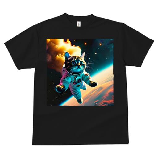 楽天フロントップ楽天市場店Tシャツ メンズ キッズ 犬ファン 半袖 春夏 犬柄 プリント カジュアル かわいい 人間用 個性派 ここだけのデザイン 面白 宇宙 宇宙飛行士 スペース 星雲 惑星