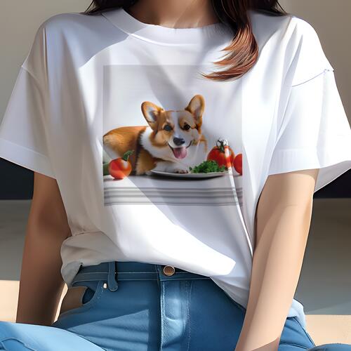 コーギー Tシャツ レディース 犬ファン 半袖 春夏 犬柄 プリント カジュアル かわいい 人間用 個性派 ..