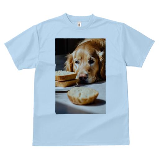 ゴールデンレトリバー Tシャツ メンズ キッズ 犬ファン 半袖 春夏 犬柄 プリント カジュアル かわいい 人間用 個性派 ここだけのデザイン 面白 パン ゴールデンレトリバー