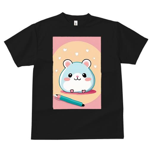 Tシャツ レディース 犬ファン 半袖 春夏 犬柄 プリント カジュアル かわいい 人間用 個性派 ここだけのデザイン 面白 かわいい イラスト 動物 鉛筆 ハート