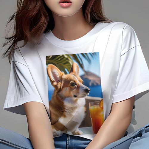 コーギー Tシャツ レディース 犬ファン 半袖 春夏 犬柄 プリント カジュアル かわいい 人間用 個性派 ここだけのデザイン 面白 飲み物 コーギー カクテル 海 ビーチ コーギー Tシャツ レディース 犬ファン 半袖 春夏 犬柄 プリント カジュアル かわいい 人間用 個性派 ここだけのデザイン 面白 飲み物 コーギー カクテル 海 ビーチ
