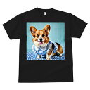 コーギー Tシャツ メンズ キッズ 犬ファン 半袖 春夏 犬柄 プリント カジュアル かわいい 人間用 個性派 ここだけのデザイン 面白 ギンガムチェック コーギー ワンピース