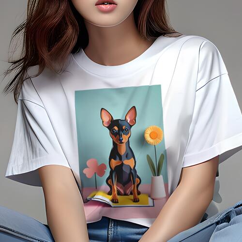 ミニチュアピンシャー Tシャツ レディース 犬ファン 半袖 春夏 犬柄 プリント カジュアル かわいい 人間用 個性派 ここだけのデザイン 面白 花 ミニチュアピンシャー 本 花瓶 ミニチュアピンシャー Tシャツ レディース 犬ファン 半袖 春夏 犬柄 プリント カジュアル かわいい 人間用 個性派 ここだけのデザイン 面白 花 ミニチュアピンシャー 本 花瓶