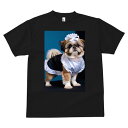 シーズー Tシャツ メンズ キッズ 犬ファン 半袖 春夏 犬柄 プリント カジュアル かわいい 人間用 個性派 ここだけのデザイン 面白 メイド服 シーズー 犬用コスチューム