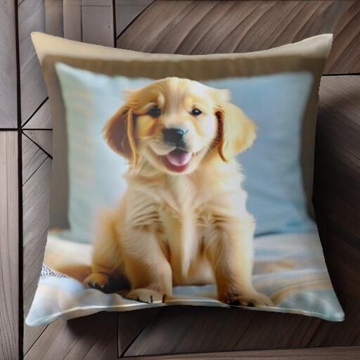 枕 ゴールデンレトリバー ベッド クッションカバー 45×45cm アニマル柄 おしゃれ 可愛い クッション本..