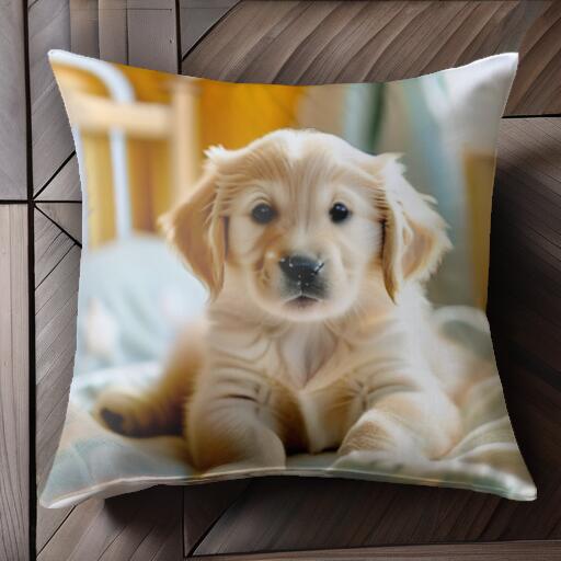 ベッド ゴールデンレトリバー クッションカバー 45×45cm アニマル柄 おしゃれ 可愛い クッション本体付..