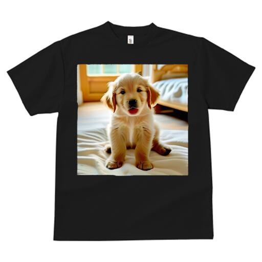 ゴールデンレトリバー Tシャツ メンズ キッズ 犬ファン 半袖 春夏 犬柄 プリント カジュアル かわいい 人間用 個性派 ここだけのデザイン 面白 ゴールデンレトリバー