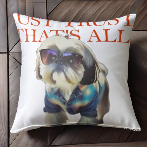 サングラス シーズー ジャケット クッションカバー 45×45cm アニマル柄 おしゃれ 可愛い クッション本..