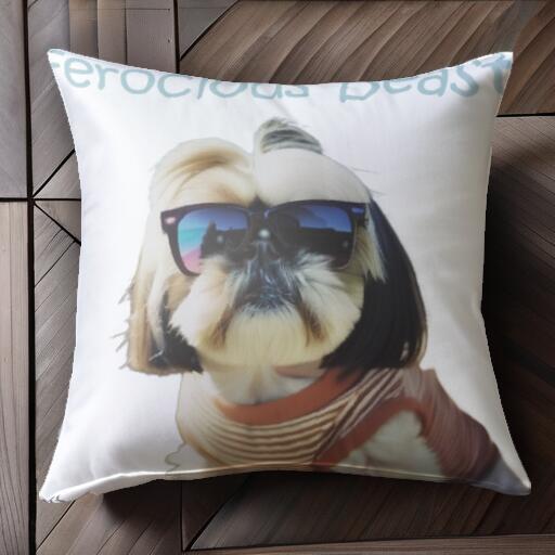 サングラス シーズー Tシャツ クッションカバー 45×45cm アニマル柄 おしゃれ 可愛い クッション本体付..