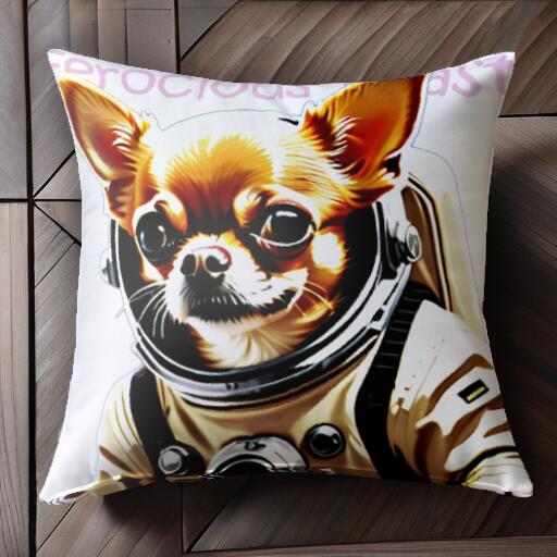 宇宙服 チワワ スペース 宇宙飛行士 クッションカバー 45×45cm アニマル柄 おしゃれ 可愛い クッション..