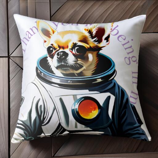 宇宙服 チワワ クッションカバー 45×45cm アニマル柄 おしゃれ 可愛い クッション本体付き 正方形 犬フ..