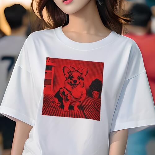 コーギー Tシャツ レディース 犬ファン 半袖 春夏 犬柄 プリント カジュアル かわいい 人間用 個性派 ..