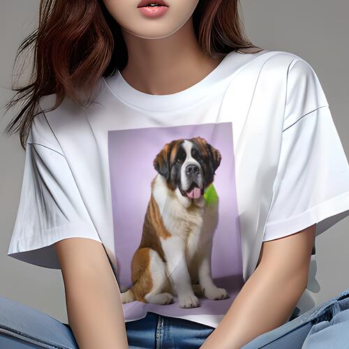 セントバーナード Tシャツ レディース 犬ファン 半袖 春夏 犬柄 プリント カジュアル かわいい 人間用 個性派 ここだけのデザイン 面白 セントバーナード セントバーナード Tシャツ レディース 犬ファン 半袖 春夏 犬柄 プリント カジュアル かわいい 人間用 個性派 ここだけのデザイン 面白 セントバーナード