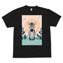 Tシャツ メンズ キッズ 犬ファン 半袖 春夏 犬柄 プリント カジュアル かわいい 人間用 個性派 ここだけのデザイン 面白 植物 草 背景 イラスト(4)