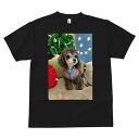 トイプードル Tシャツ メンズ キッズ 犬ファン 半袖 春夏 犬柄 プリント カジュアル かわいい 人間用 個性派 ここだけのデザイン 面白 クリスマスツリー トイプードル 星