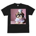 シーズー Tシャツ メンズ キッズ 犬ファン 半袖 春夏 犬柄 プリント カジュアル かわいい 人間用 個性派 ここだけのデザイン 面白 コック帽 シーズー コ...