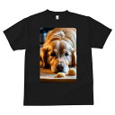 ゴールデンレトリバー Tシャツ メンズ キッズ 犬ファン 半袖 春夏 犬柄 プリント カジュアル かわいい 人間用 個性派 ここだけのデザイン 面白 クッキー ゴールデンレトリバー