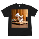 コーギー Tシャツ メンズ キッズ 犬ファン 半袖 春夏 犬柄 プリント カジュアル かわいい 人間用 個性派 ここだけのデザイン 面白 寿司 コーギー シェフの帽子 キャンドル