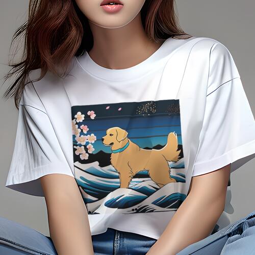 ゴールデンレトリバー Tシャツ レディース 犬ファン 半袖 春夏 犬柄 プリント カジュアル かわいい 人間用 個性派 ここだけのデザイン 面白 波 ゴールデンレトリバー 花 桜 花火 ゴールデンレトリバー Tシャツ レディース 犬ファン 半袖 春夏 犬柄 プリント カジュアル かわいい 人間用 個性派 ここだけのデザイン 面白 波 ゴールデンレトリバー 花 桜 花火