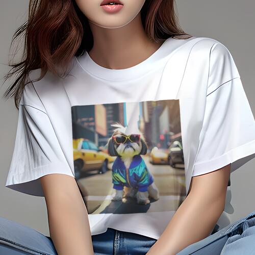 シーズー Tシャツ レディース 犬フ