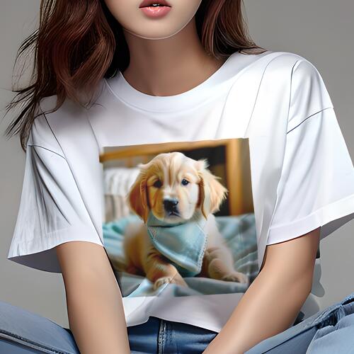 ゴールデンレトリバー Tシャツ レディース 犬ファン 半袖 春夏 犬柄 プリント カジュアル かわいい 人..