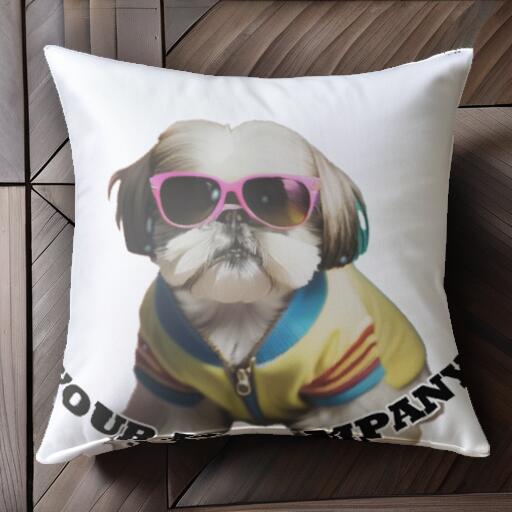サングラス シーズー ジャケット クッションカバー 45×45cm アニマル柄 おしゃれ 可愛い クッション本..