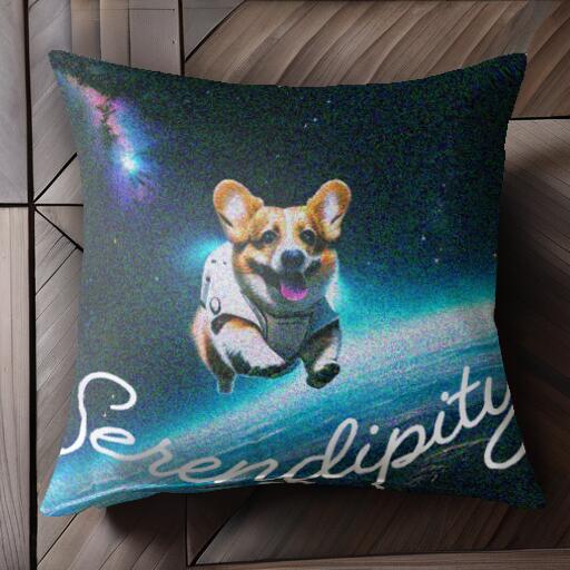 宇宙 コーギー 星 クッションカバー 45×45cm アニマル柄 おしゃれ 可愛い クッション本体付き 正方形 犬ファン