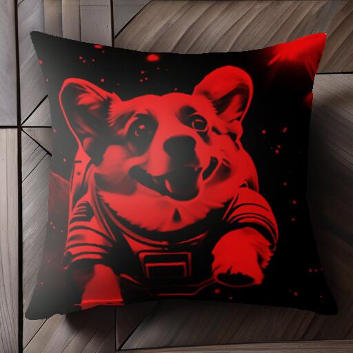 宇宙 コーギー スペース 犬 クッションカバー 45×45cm アニマル柄 おしゃれ 可愛い クッション本体付き..