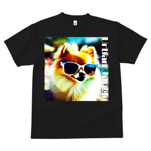 ポメラニアン Tシャツ レディース 犬ファン 半袖 春夏 犬柄 プリント カジュアル かわいい 人間用 個性派 ここだけのデザイン 面白 サングラス ポメラニアン