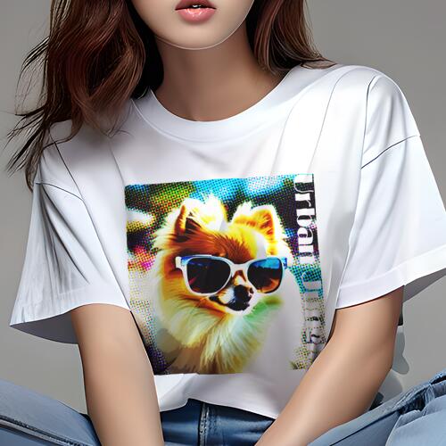 ポメラニアン Tシャツ レディース 犬ファン 半袖 春夏 犬柄 プリント カジュアル かわいい 人間用 個性派 ここだけのデザイン 面白 サングラス ポメラニアン ポメラニアン Tシャツ レディース 犬ファン 半袖 春夏 犬柄 プリント カジュアル かわいい 人間用 個性派 ここだけのデザイン 面白 サングラス ポメラニアン