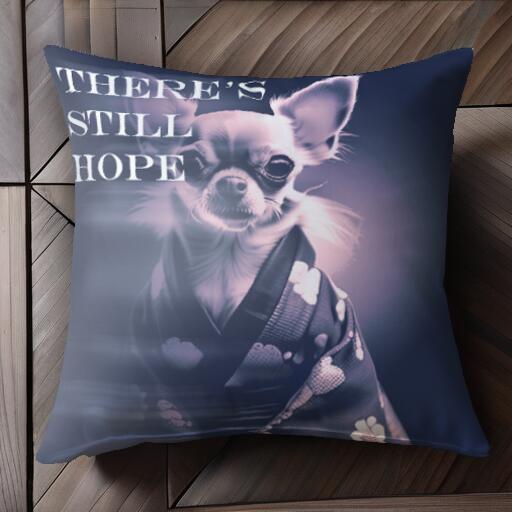 着物 チワワ クッションカバー 45×45cm アニマル柄 おしゃれ 可愛い クッション本体付き 正方形 犬ファン