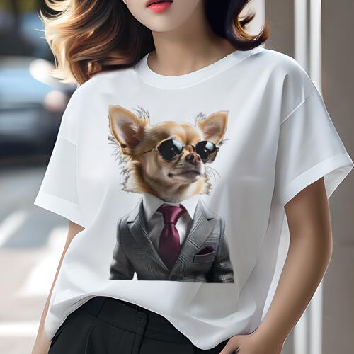 チワワ Tシャツ レディース 犬ファン 半袖 春夏 犬柄 プリント カジュアル かわいい 人間用 個性派 ここだけのデザイン 面白 スーツ チワワ ネクタイ サングラス チワワ Tシャツ レディース 犬ファン 半袖 春夏 犬柄 プリント カジュアル かわいい 人間用 個性派 ここだけのデザイン 面白 スーツ チワワ ネクタイ サングラス