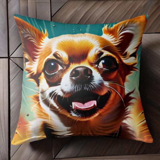 チワワ クッションカバー 45×45cm アニマル柄 おしゃれ 可愛い クッション本体付き 正方形 犬ファン