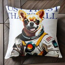 宇宙服 チワワ クッションカバー 45×45cm アニマル柄 おしゃれ 可愛い クッション本体付き 正方形 犬ファン
