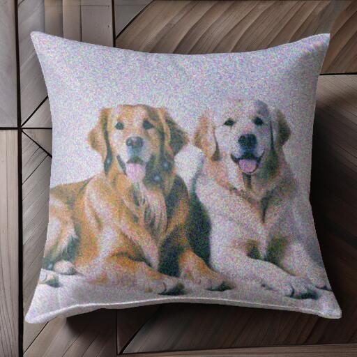 ゴールデンレトリバー クッションカバー 45×45cm アニマル柄 おしゃれ 可愛い クッション本体付き 正方形 犬ファン