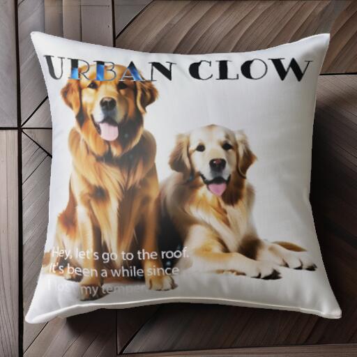 Tシャツ ゴールデンレトリバー ファッション カジュアル トレンド クッションカバー 45×45cm アニマル..