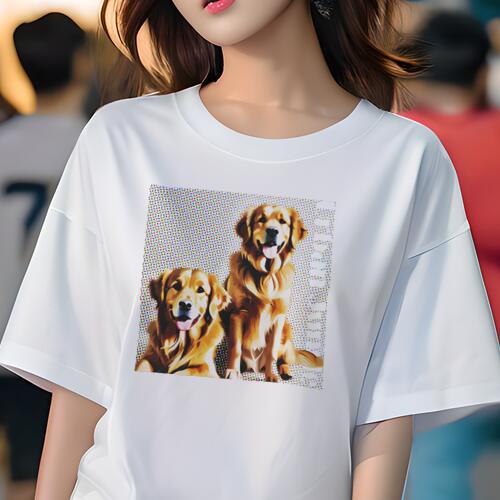 ゴールデンレトリバー Tシャツ レディース 犬ファン 半袖 春夏 犬柄 プリント カジュアル かわいい 人間用 個性派 ここだけのデザイン 面白 ゴールデンレトリバー ゴールデンレトリバー Tシャツ レディース 犬ファン 半袖 春夏 犬柄 プリント カジュアル かわいい 人間用 個性派 ここだけのデザイン 面白 ゴールデンレトリバー