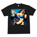 チワワ Tシャツ メンズ キッズ 犬ファン 半袖 春夏 犬柄 プリント カジュアル かわいい 人間用 個性派 ここだけのデザイン 面白 サングラス チワワ