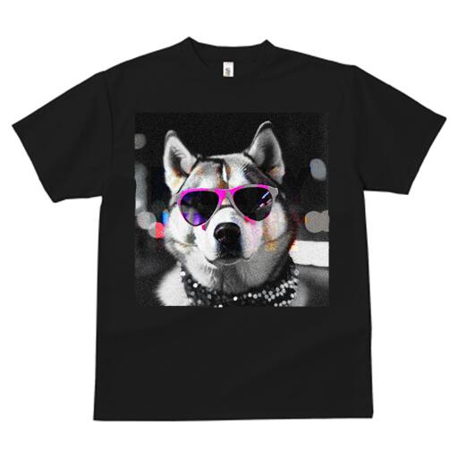 楽天フロントップ楽天市場店秋田犬 Tシャツ メンズ キッズ 犬ファン 半袖 春夏 犬柄 プリント カジュアル かわいい 人間用 個性派 ここだけのデザイン 面白 サングラス 秋田犬 アクセサリー