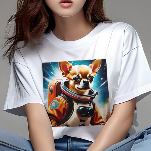 チワワ Tシャツ レディース 犬ファン 半袖 春夏 犬柄 プリント カジュアル かわいい 人間用 個性派 ここだけのデザイン 面白 宇宙 チワワ 宇宙服 チワワ Tシャツ レディース 犬ファン 半袖 春夏 犬柄 プリント カジュアル かわいい 人間用 個性派 ここだけのデザイン 面白 宇宙 チワワ 宇宙服