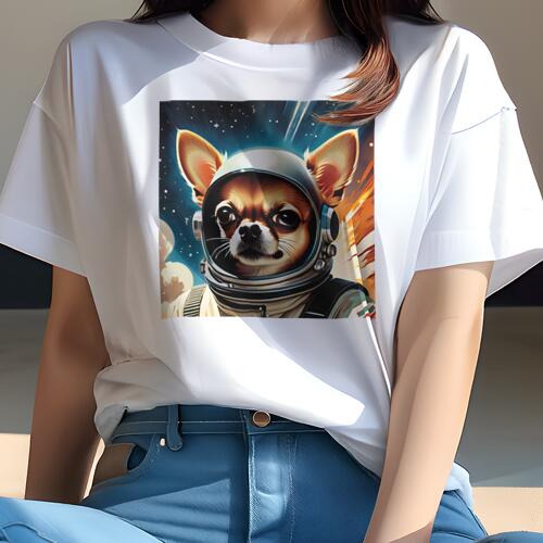 チワワ Tシャツ レディース 犬ファン 半袖 春夏 犬柄 プリント カジュアル かわいい 人間用 個性派 ここだけのデザイン 面白 宇宙 チワワ 宇宙飛行士 スペース 星 チワワ Tシャツ レディース 犬ファン 半袖 春夏 犬柄 プリント カジュアル かわいい 人間用 個性派 ここだけのデザイン 面白 宇宙 チワワ 宇宙飛行士 スペース 星