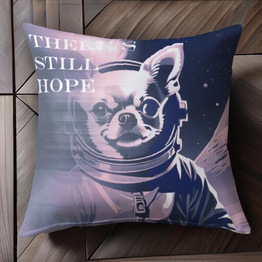 宇宙 チワワ 宇宙飛行士 スペース ヘルメット クッションカバー 45×45cm アニマル柄 おしゃれ 可愛い ..