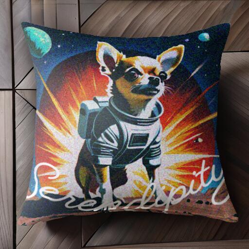 宇宙 チワワ 惑星 宇宙服 爆発 クッションカバー 45×45cm アニマル柄 おしゃれ 可愛い クッション本体..
