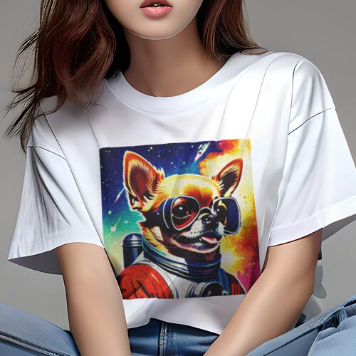 チワワ Tシャツ レディース 犬ファン 半袖 春夏 犬柄 プリント カジュアル かわいい 人間用 個性派 ここだけのデザイン 面白 宇宙 チワワ スペース 宇宙飛行士 ヘルメット チワワ Tシャツ レディース 犬ファン 半袖 春夏 犬柄 プリント カジュアル かわいい 人間用 個性派 ここだけのデザイン 面白 宇宙 チワワ スペース 宇宙飛行士 ヘルメット