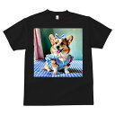 コーギー Tシャツ メンズ キッズ 犬ファン 半袖 春夏 犬柄 プリント カジュアル かわいい 人間用 個性派 ここだけのデザイン 面白 ワンピース コーギー ギンガムチェック リボン