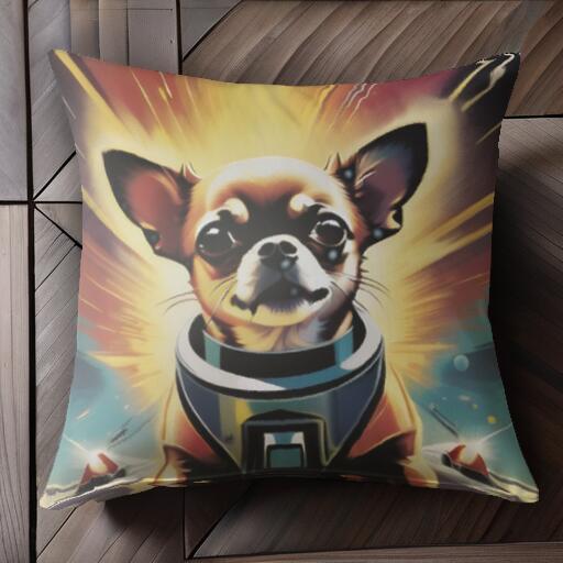 宇宙 チワワ スペース 犬用宇宙服 クッションカバー 45×45cm アニマル柄 おしゃれ 可愛い クッション本..
