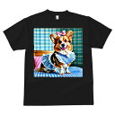 コーギー Tシャツ メンズ キッズ 犬ファン 半袖 春夏 犬柄 プリント カジュアル かわいい 人間用 個性派 ここだけのデザイン 面白 リボン コーギー ギンガムチェック ワンピース