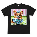 コーギー Tシャツ メンズ キッズ 犬ファン 半袖 春夏 犬柄 プリント カジュアル かわいい 人間用 個性派 ここだけのデザイン 面白 リボン コーギー チェック柄 ワンピース